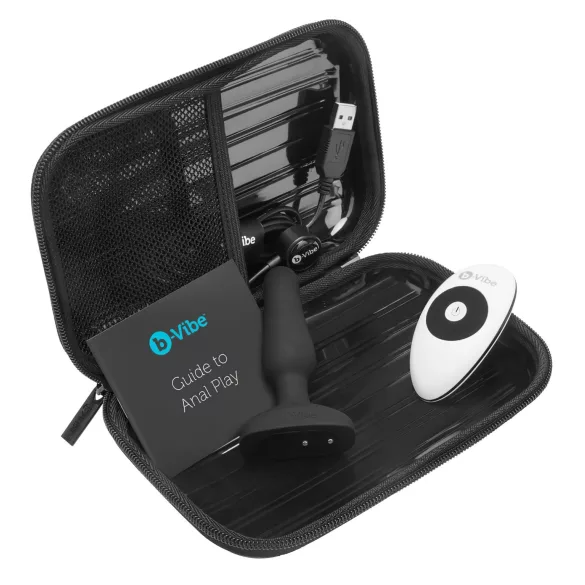 b-Vibe Novice - anālais vibrators iesācējiem melns