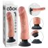 King Cock 9 ar piesūcekni (23 cm) - dabīgs vibrators