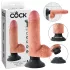 King Cock vibrators ar piesūcekni 18 cm naturāls