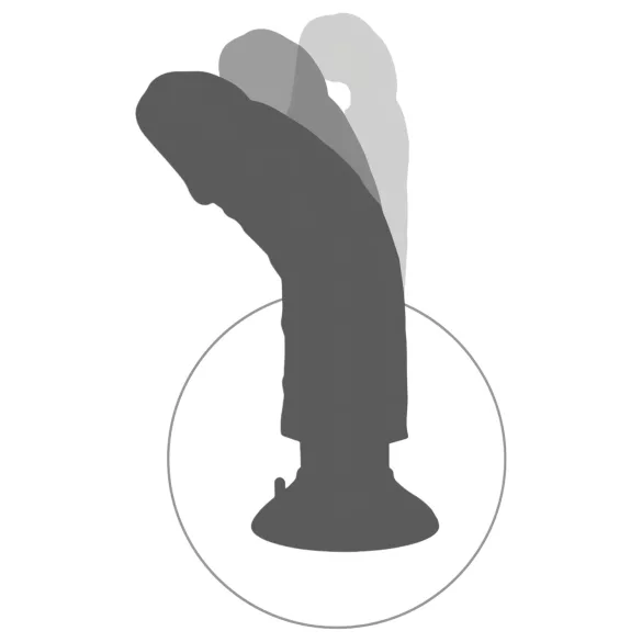 King Cock vibrators ar piesūcekni 18 cm naturāls