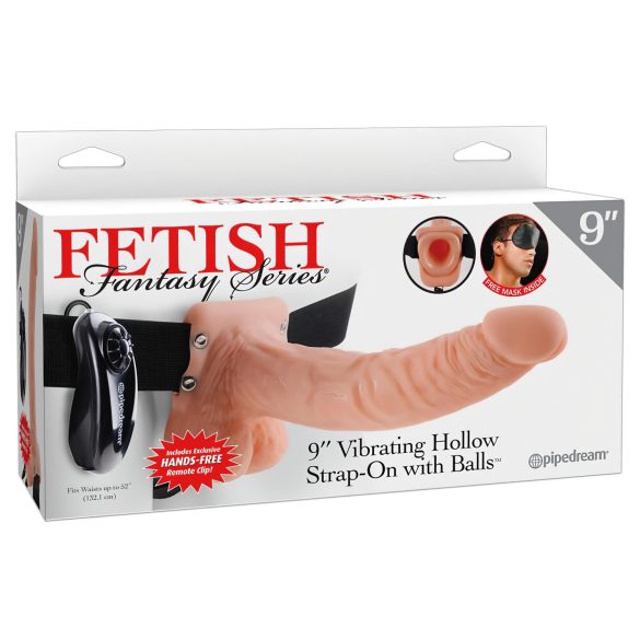 Fetiša Strap-on 9 - uzvelkams vibrators (dabīgs)