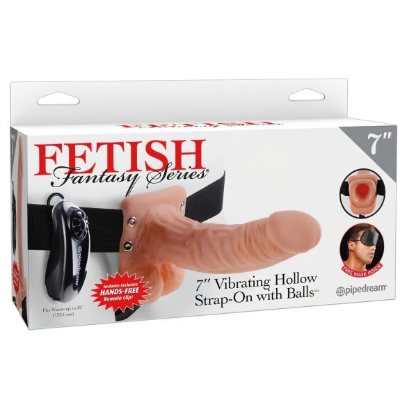 Fetiša strapons 7 - uzspraužamais vibrators (dabīgs)