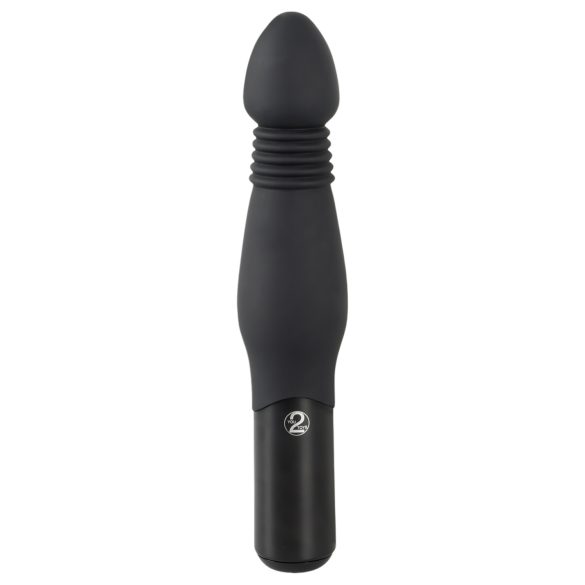 You2Toys - anālais vibrators ar bīdāmu funkciju melns