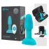 b-Vibe Rimming - vibrējošs anālā masieris ar rotējošām pērlītēm (tirkīza)