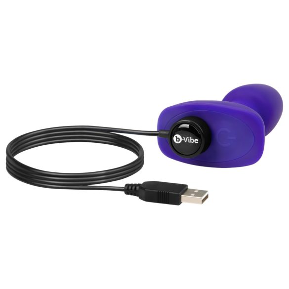 b-Vibe Rimming - rotējošs pērlīšu anālais vibrators (violets)