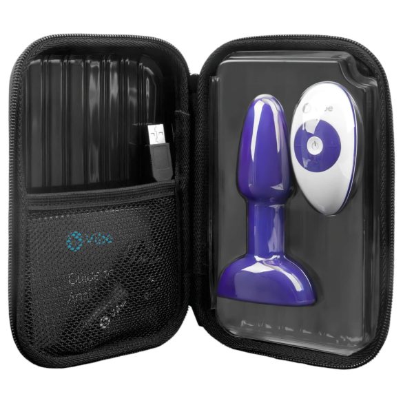 b-Vibe Rimming - rotējošs pērlīšu anālais vibrators (violets)