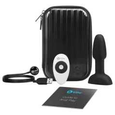 b-Vibe anālais vibrators ar rotējošām bumbiņām, melns