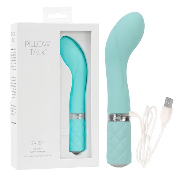 Pillow Talk Sassy - uzlādējams G-punkta vibrators tirkīza