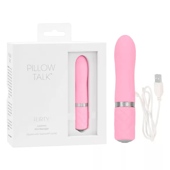 Pillow Talk Flirty - uzlādējams vibrators stienis rozā
