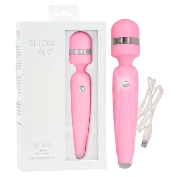 "Pillow Talk Cheeky Wand - akumulatora masāžas vibrators (rozā)"