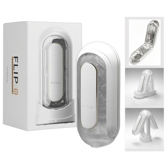 TENGA Flip Zero - vīriešu vibrators masturbators balts
