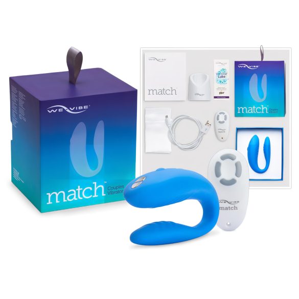 We-Vibe Match - ūdensizturīgs, akumulatora pāru vibrators (zils)