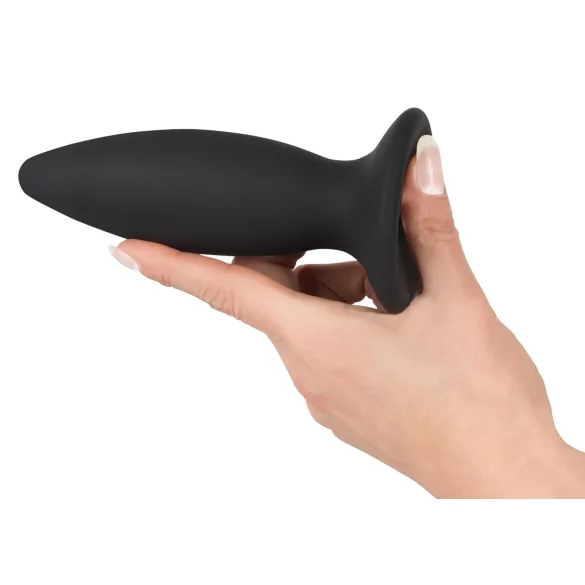 Black Velvets anālais vibrators iesācējiem, mazs, melns, uzlādējams