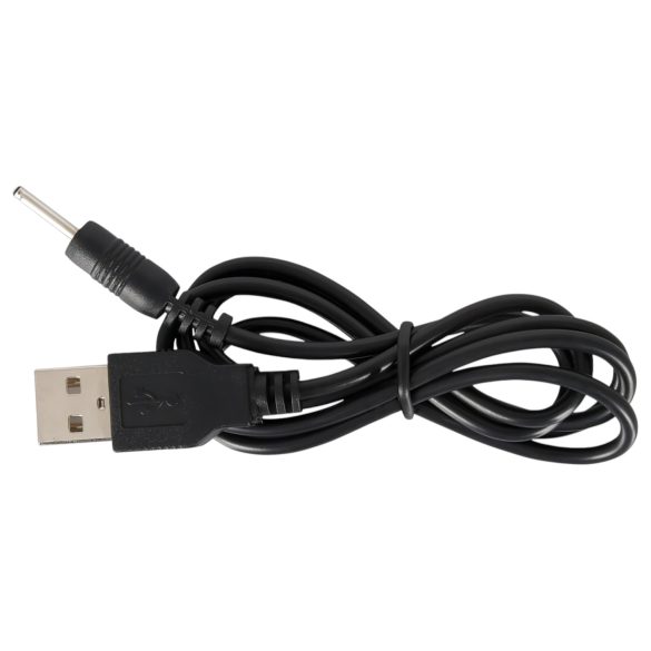 Black Velvet - uzlādējams 5 lodīšu anālais vibrators (melns)