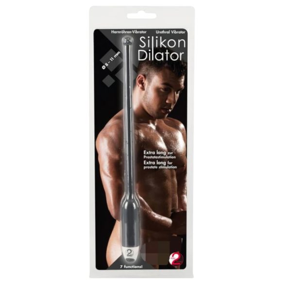 You2Toys DILATOR - silikona urīnizvadkanāla vibrators - melns (8-11 mm)