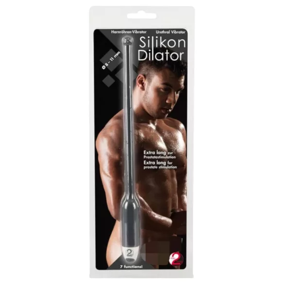 You2Toys vibrējošs silikona dilators, melns, 8-11 mm