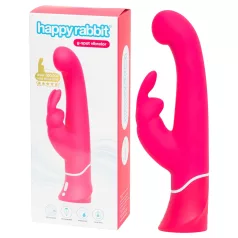   Happyrabbit G-punkta vibrators ar klitora stimulatoru ūdensizturīgs rozā