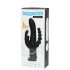 Happyrabbit Triple - uzlādējams klitora un anālais vibrators (melns)