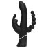Happyrabbit Triple - uzlādējams klitora un anālais vibrators (melns)