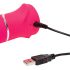 Happyrabbit Thrusting - akumulatora vibrators ar klitora stimulatoru (rozā)