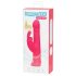Happyrabbit Thrusting - akumulatora vibrators ar klitora stimulatoru (rozā)