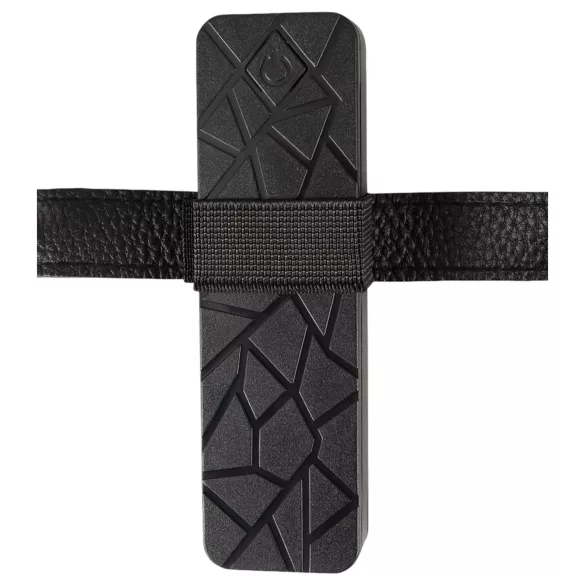 Double Thruster - strap-on dubultais vibrators melns