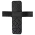 Double Thruster - strap-on dubultais vibrators melns