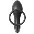 Analfantasy - pirkstu anālais vibrators ar dzimumlocekļa gredzenu (melns)