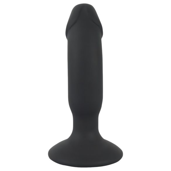 Black Velvets - anālais vibrators ar dildo, uzlādējams, melns