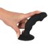 Melnais Samts - uzlādējams anālais vibrators ar dzimumlocekli (melns)