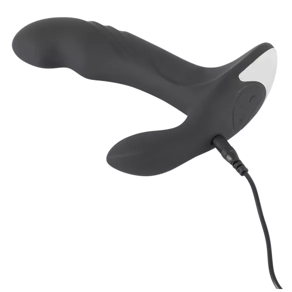 Rebel - prostatas masāžas vibrators ar rotējošām bumbiņām, melns