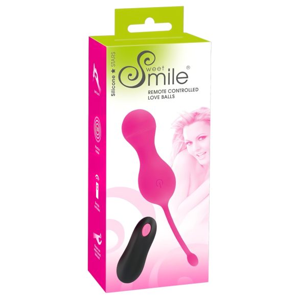 SMILE Mīlas Bumbas - bezvadu uzlādējamā vibrācijas ola (rozā)