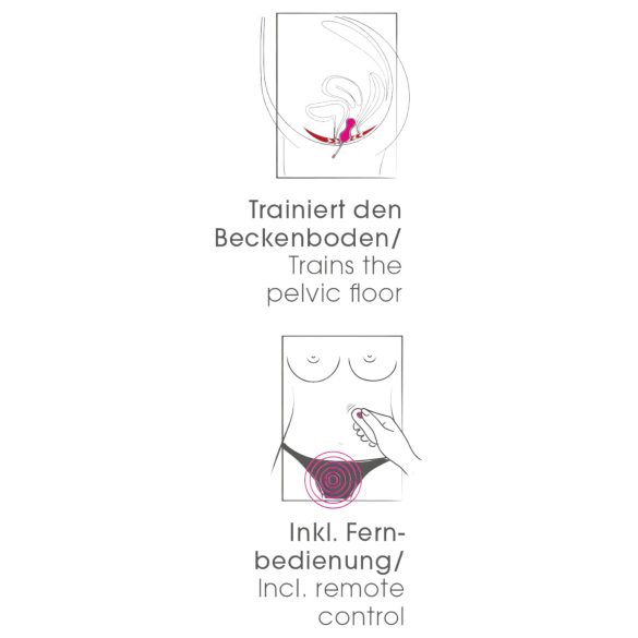 SMILE vibrojoja ar tālvadību, uzlādējama, rozā