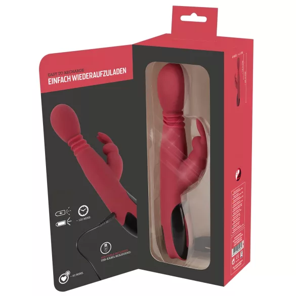 You2Toys masāžas ierīce - virzītājs-rotējošs, sildošs G-punkta vibrators (sarkans)