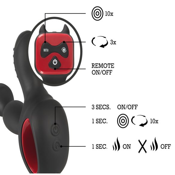 You2Toys masāžas prostatas vibrators ar rotāciju un sildīšanu melns