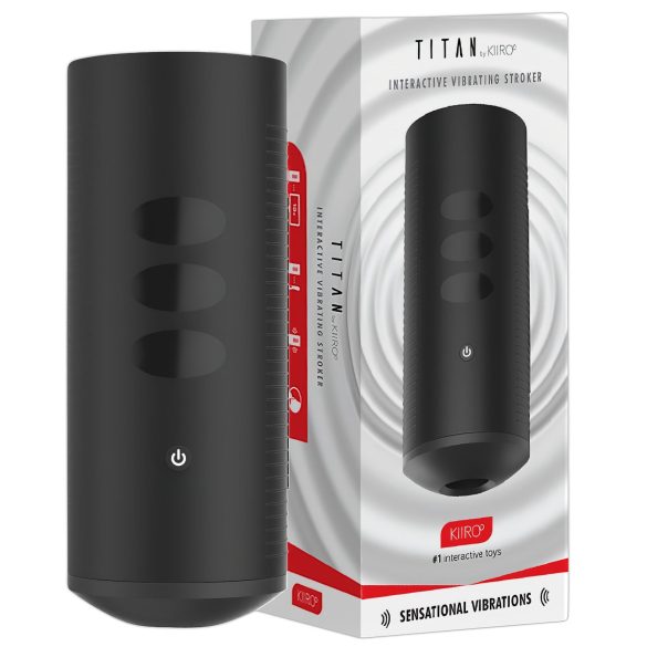 Kiiroo Titan Pieredze - uzlādējams interaktīvais masturbators (melns)