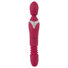   Javida 3in1 vibrators ar stūmēju masāžai un stimulācijai sarkans
