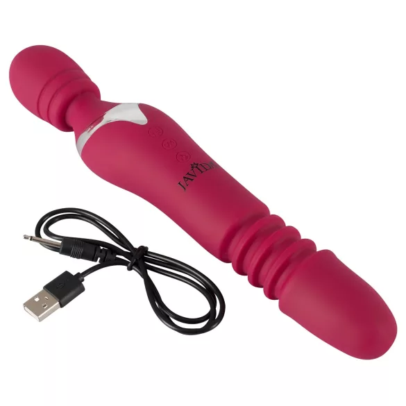 Javida Thrusting - 3 vienā masāžas vibrators (sarkans)