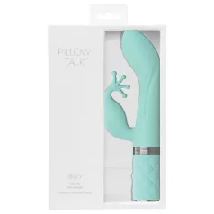   Pillow Talk Kinky - akumulatora, ar 2 motoriem aprīkots G-punkta vibrators (tirkīza)