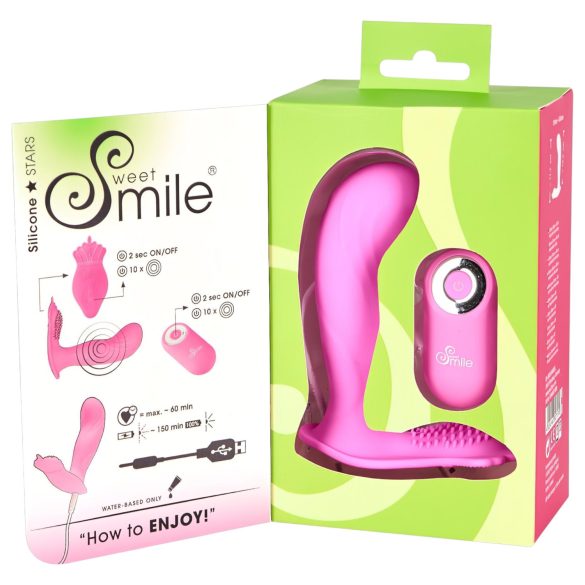 SMILE G-Spot biksīšu vibrators ar radio vadību, uzlādējams, rozā