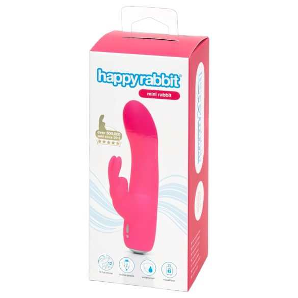 Happyrabbit Mini - akumulators rozā truša vibrators