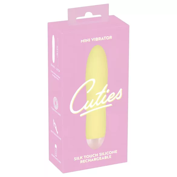 Cuties Mini Yellow - akumulatora silikona vibrators (dzeltens)