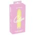 Cuties Mini Yellow - akumulatora silikona stienis vibrators (dzeltens)