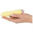 Cuties Mini Yellow - akumulatora silikona stienis vibrators (dzeltens)