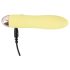 Cuties Mini Yellow - akumulatora silikona stienis vibrators (dzeltens)