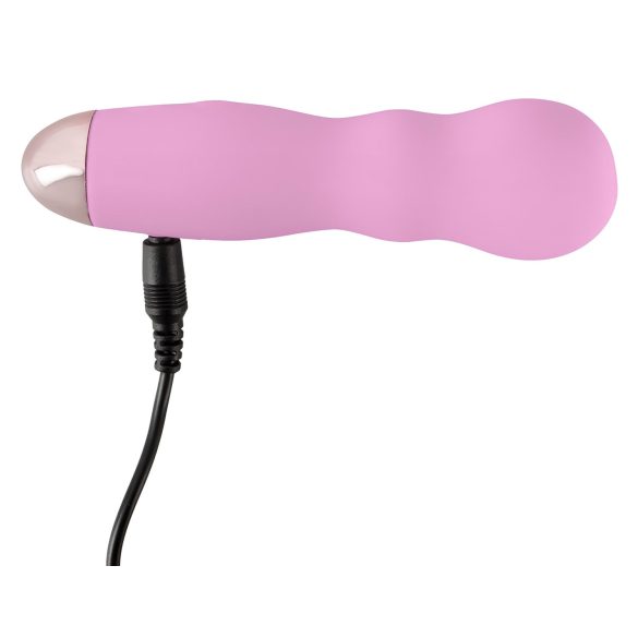 Cuties Mini Rose - uzlādējams viļņains vibrators (rozā)
