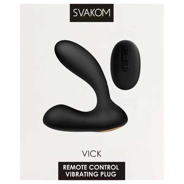 Svakom Vick - Ūdensizturīgs prostatas un G-punkta vibrators (melns)