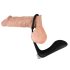 Melnais vilinājums - anālais vibrators ar dzimumlocekļa gredzenu (melnā krāsā)