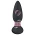 Melnais Samts - griešanās pērlīšu anālais vibrators (melns)
