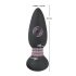 Melnais Samts - griešanās pērlīšu anālais vibrators (melns)